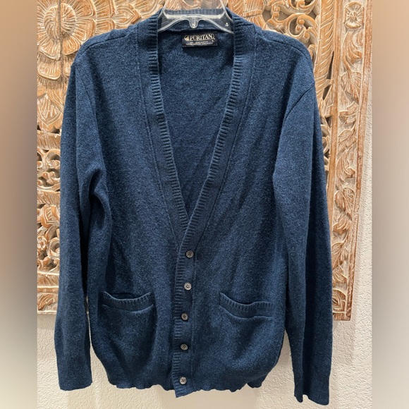 Puritan Men’s Button Down Sweater- size L - Picture 1 of 4